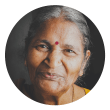 Elderly Indian Woman smiling