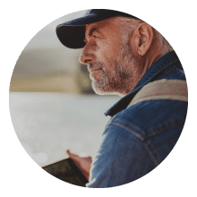 Elderly Man Wearing Cap